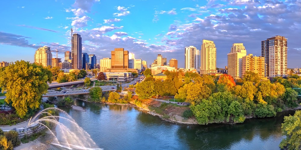 Fall scene of London Ontario Canada