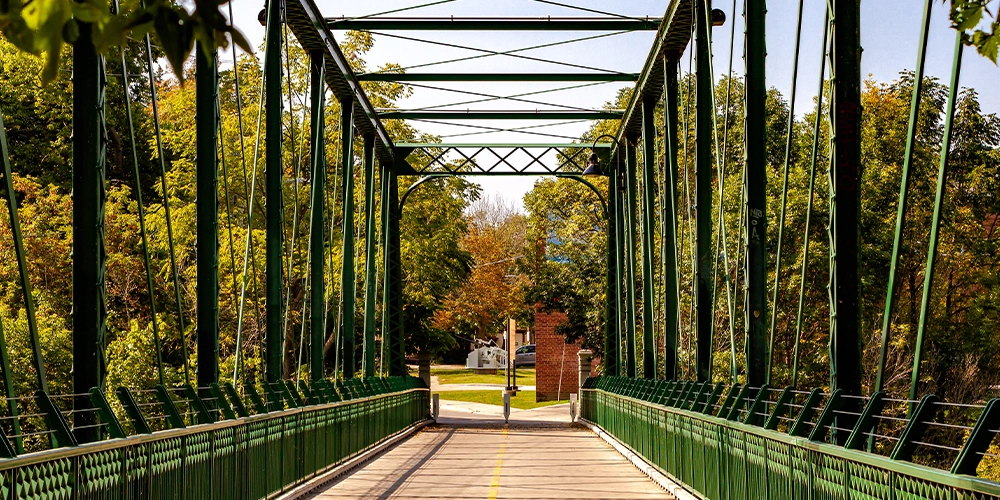 Bridge over thames river in london ontario canada